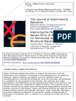 The Journal of Experimental Education: To Cite This Article: Jonathan Nevitt & Gregory R. Hancock (2000) Improving The
