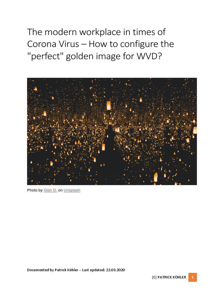 How To Configure The Perfect Golden Image For WVD | PDF | Desktop ...