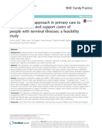 Piloting A New Approach in Primary Care To Identify, Assess and Support Carers of People With Terminal Illnesses: A Feasibility Study