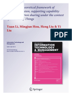 Towards A Theoretical Framework of Strategic Decision, Supporting Capability and Information Sharing Under The Context of Internet of Things