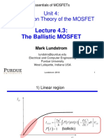 Unit 4: Transmission Theory of The MOSFET