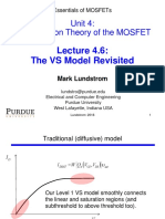 Unit 4: Transmission Theory of The MOSFET: The VS Model Revisited