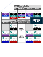 CAVE Class Schedule: Monday Tuesday Wednesday Thursday Friday