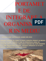 Comportamente de Integrare a Organismelor in Mediu