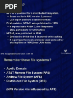 What Is NFS?: - NFS Is A Protocol For A Distributed Filesystem
