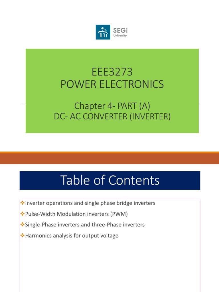 Chapter 5 - DC - Ac Converter (Part A) | PDF | Power Inverter | Power ...