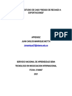 Evidencia 10. Estudio de Caso, Riesgo de Rechazo A Exportaciones