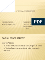Analysis of Social Cost Benefit