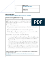 Assessment Brief: Reading Summary (750 Words)