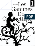 (METODO) Les Gammes Du Clarinettiste Yves Didier