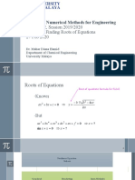 Finding Roots of Equations Using Numerical Methods