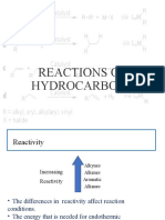 3) Rxns of Hydrocarbons