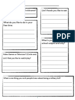Student Interest Survey PDF