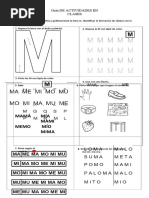 Cuadernillo Letra M | PDF