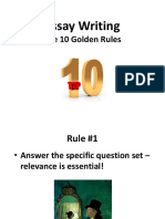Essay Writing: The 10 Golden Rules