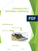Meteorización química y física: procesos y geoformas resultantes