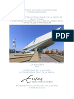 Master Thesis Cultural Economics and Entrepreneurship The Visitor Appreciation of The Eye Film Institute Architecture