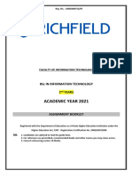 BSc Second Year Assignment Booklet