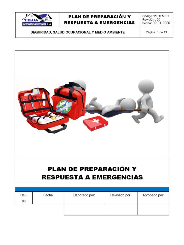 Plan de Preparacion y Respuesta A Emergencias | Descargar gratis PDF ...