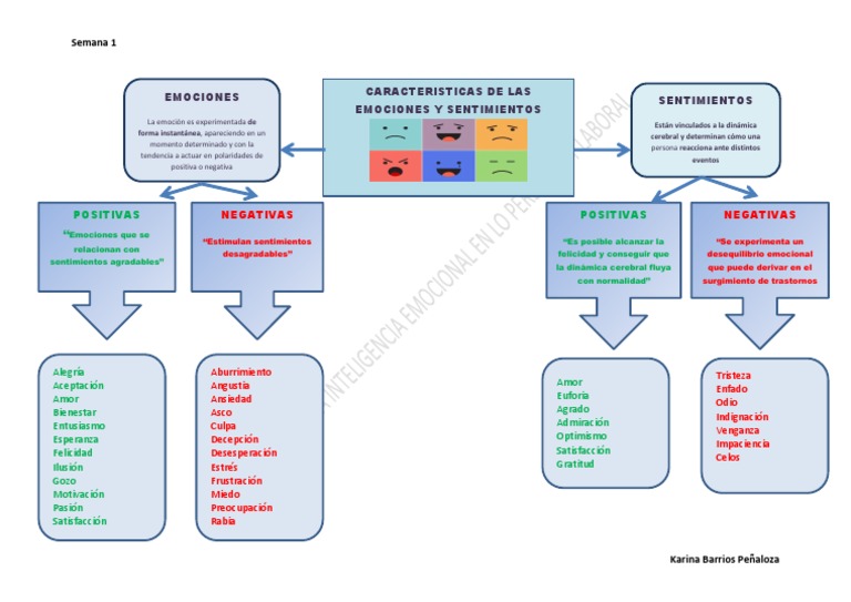 Mapa Conceptual de Emociones y Sentimientos | PDF | Las emociones ...