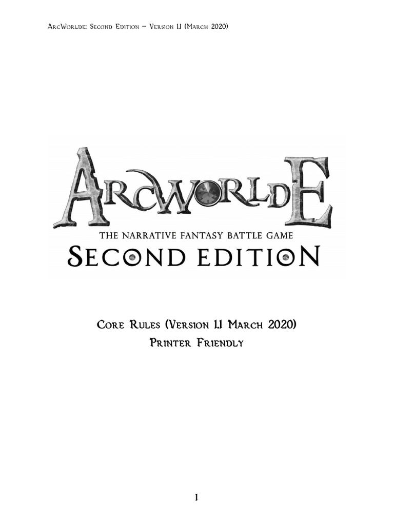 Core Rules (Version 1.1 March 2020) Printer Friendly | PDF | Courage ...