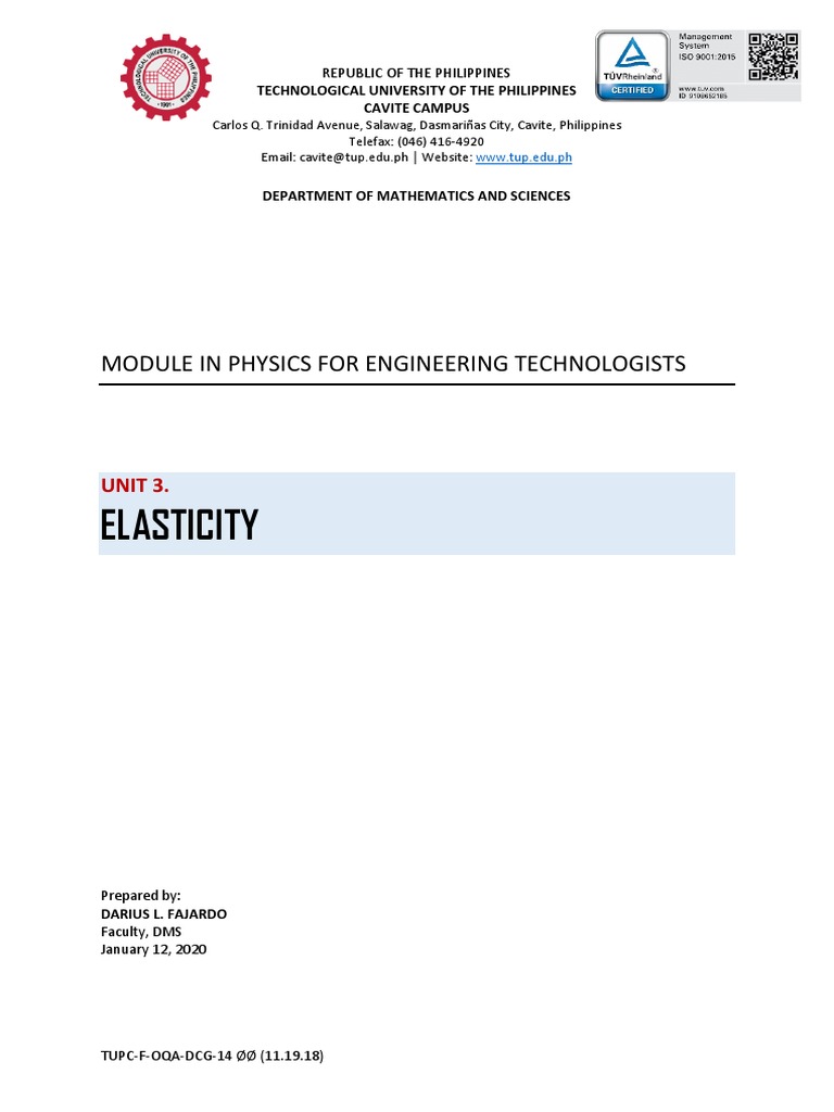 Understanding Elasticity in Solids | PDF | Elasticity (Physics) | Young ...