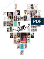 White and Pink Heart-Shaped Photo Collage