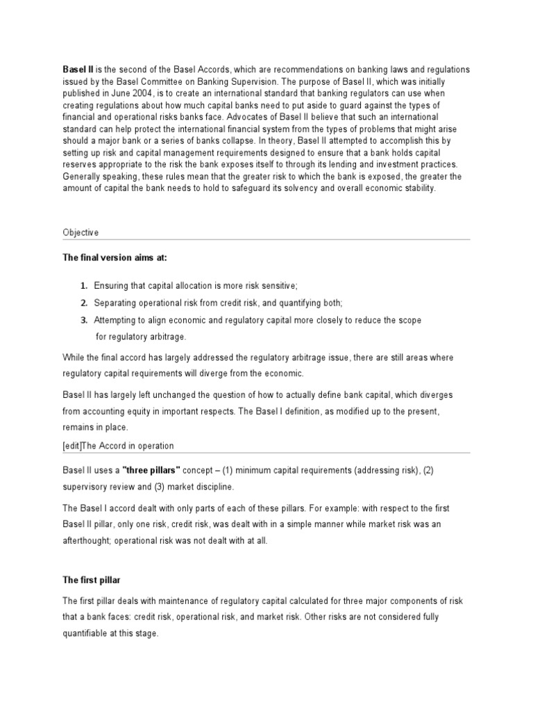 Basel II | PDF | Basel Ii | Banks