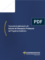 Guía Del Informe de Planeación Profesoral Del Programa Académico UNIMINUTO Colombia