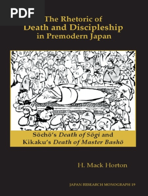 Death And Discipleship The Rhetoric Of In Premodern Japan Pdf Poetry Japanese Poetry