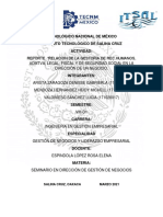 Reporte ."Relación de La Gestoria de Rec - Humanos, Admtva, Legal, Fiscal y de Seguridad Social en La Dirección