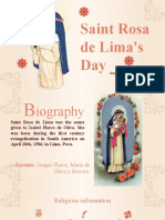 Saint Rosa de Lima's Day: August 30