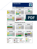 Calendario Escolarizado 2021