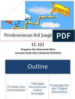 Perekonomian Riil Jangka Panjang EC 101: Pengantar Ilmu Ekonomika Mikro Semester Ganjil Tahun Akademik 2018/2019