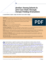 Identifying Aspiration Among Infants in NICU