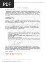 This Study Resource Was: Table 1: Convex Lens