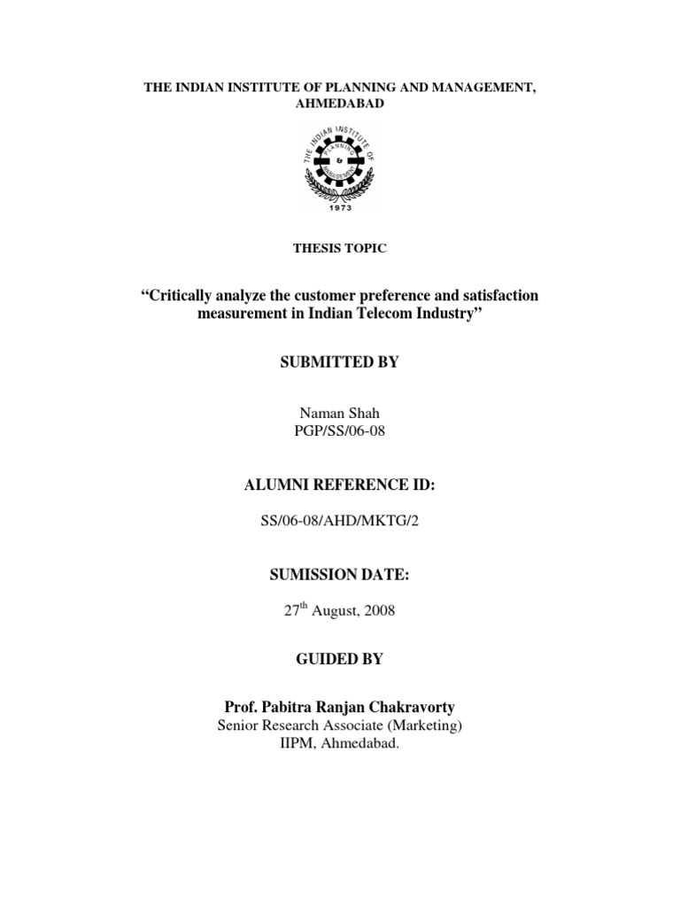 dissertation report on telecom