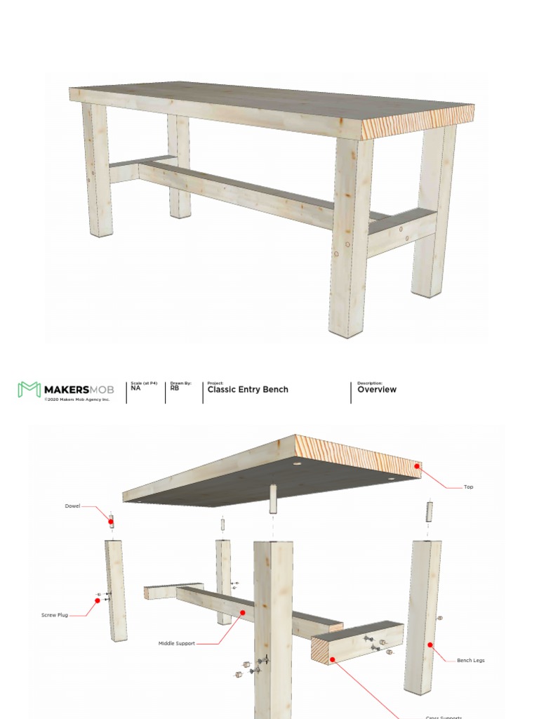 Classic Entry Bench | PDF | Adhesive | Building Materials