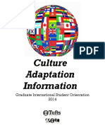 Culture Adaptation Information: Graduate International Student Orientation 2014