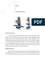 jenis2 mesin frais dan prinsip kerjanya