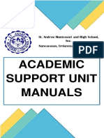 Academic Support Unit Manuals