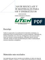 Técnicas de Reciclaje y Reuso de Materiales