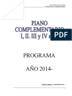 Instrumento Complemntario Piano I A IV