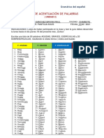 Tarea de Acentuación