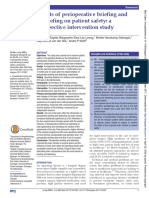 Effects of Perioperative Briefing and Debriefing On Patient Safety. A Prospective Intervention Study