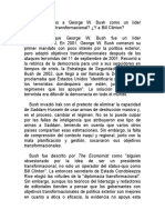 Liderazgo transformacional de Bush y Clinton