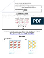 GUÍA #15 3º MATEMATICA Multiplicación Iterada Grupo 1