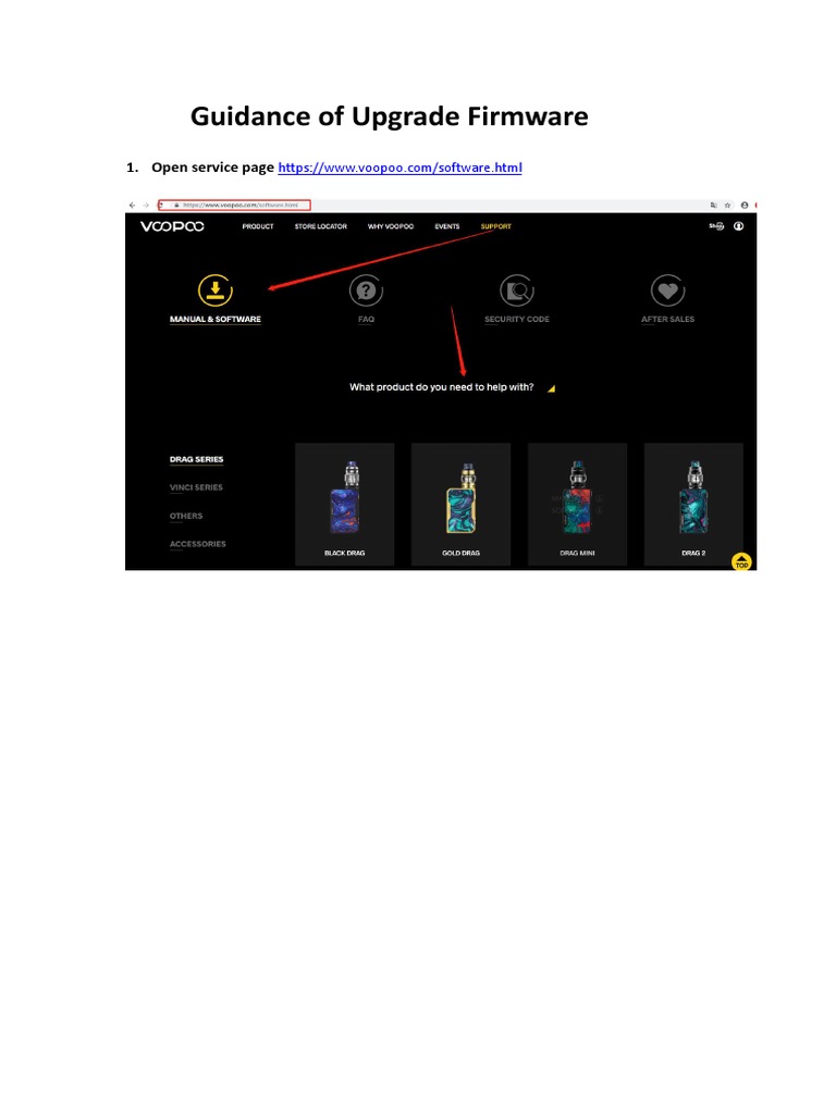 Voopoo Device Firmware Upgrade Guide | PDF