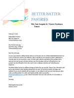 Better Batter Pastries: 804, San Joaquin St. Vitoria Northern Samar