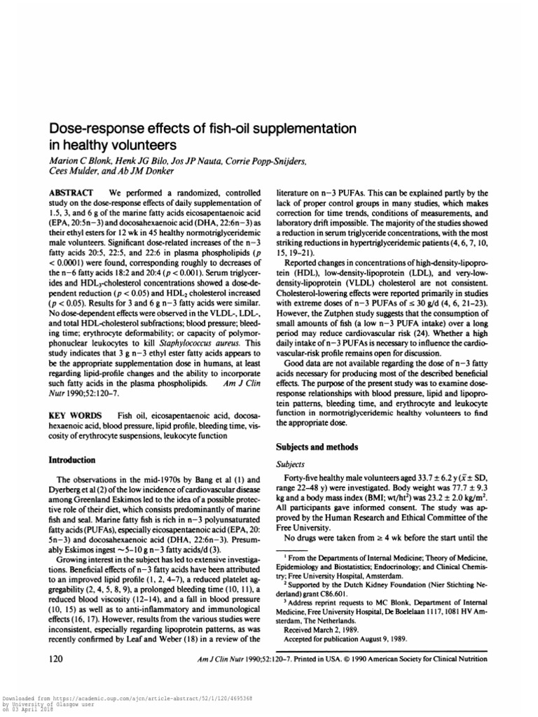 Dosis DHA Dan EPA PDF High Density Lipoprotein Cholesterol